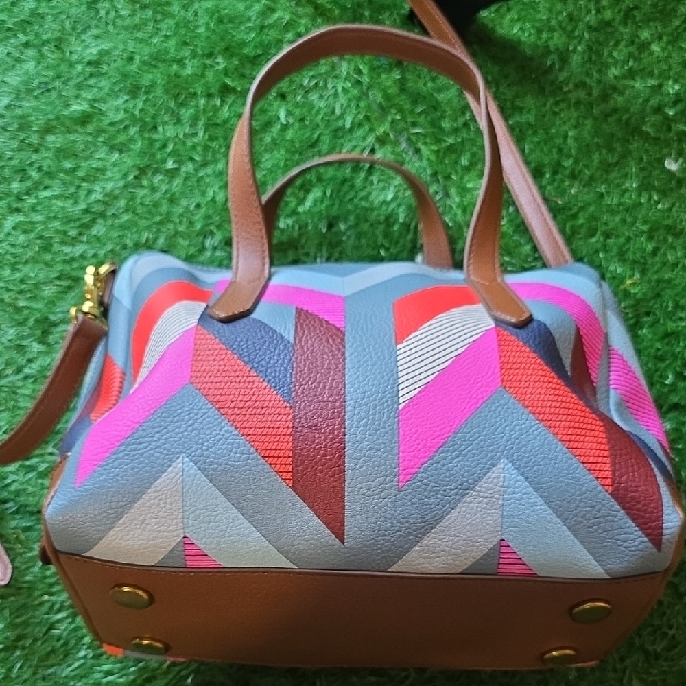 Fossil Women's Colorful Geometric Crossbody Bag - Picture 2 of 8